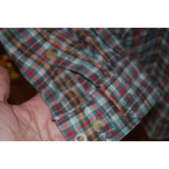 Woolrich men's Flannel button down short Plaid Men's 2XLT Tall - Picture 3 of 7